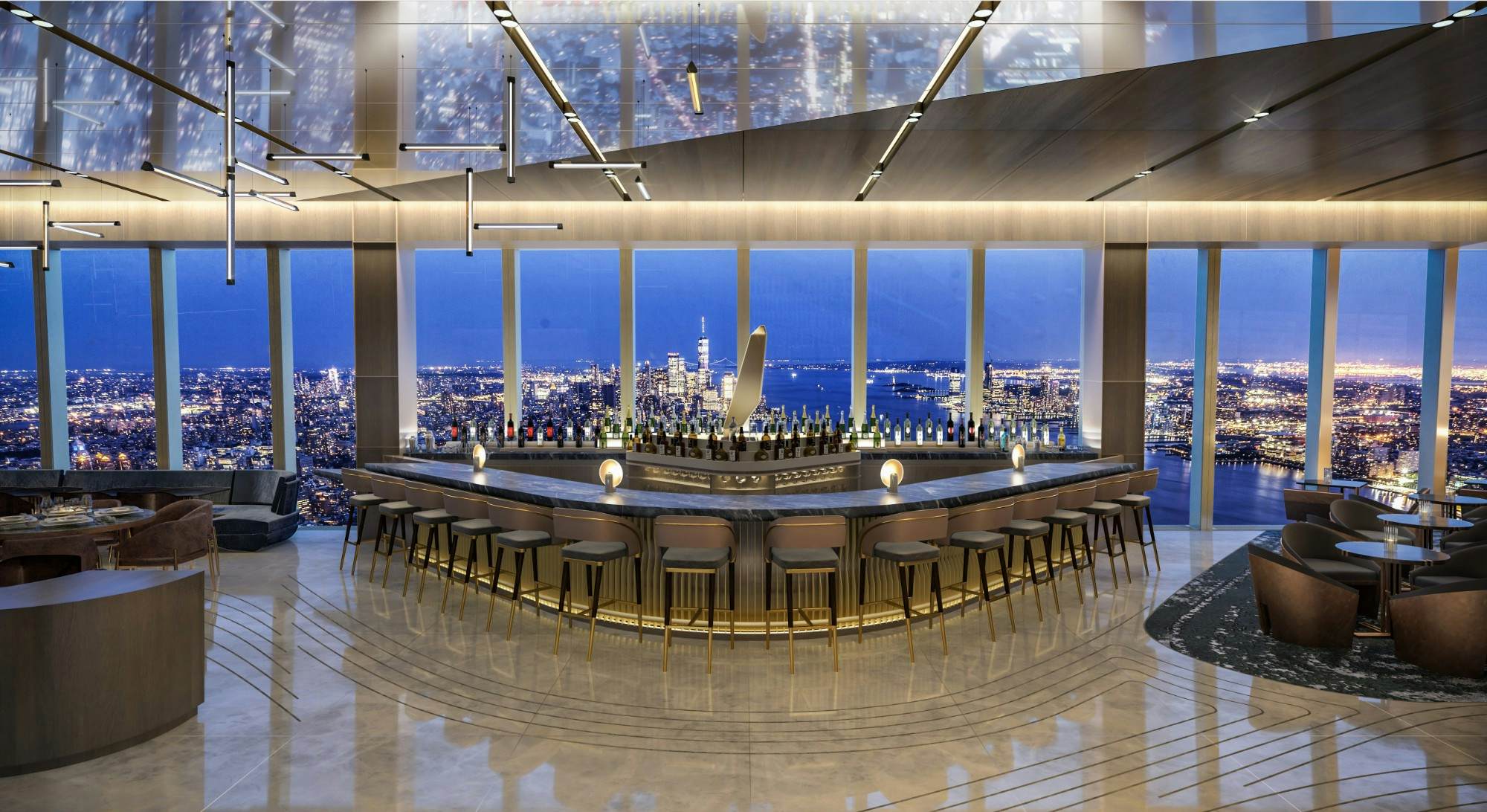 This 101st Floor Restaurant Will Have Stunning Views Of New York City   Bar At Peak 